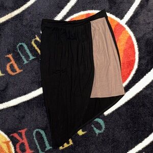 Charlotte Russe Asymmetrical Black and Tan Skirt